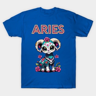 Adorable Sugar Skull Aries T-Shirt